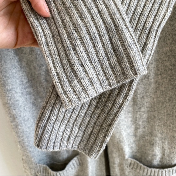 PURE Collection Wool Cashmere Gray Cardigan Size 4 - Picture 5 of 12